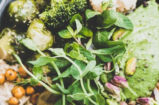 Picture of a plate of broccoli and vegetables